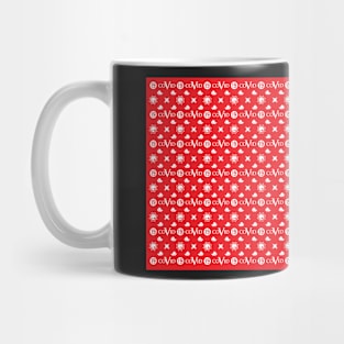 COVID 19 Pattern Red white Mug